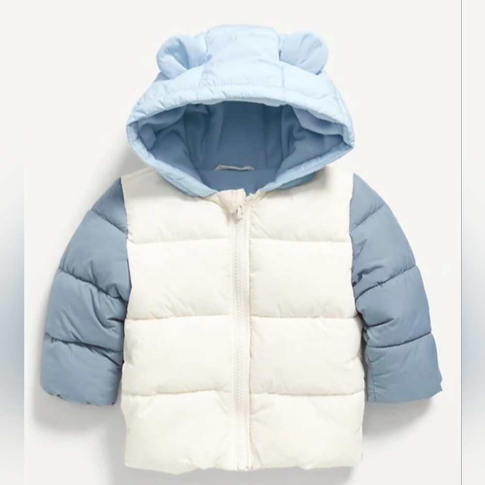 Water-Resistant Hooded Critter Puffer Jacket for Baby size 12/18 months